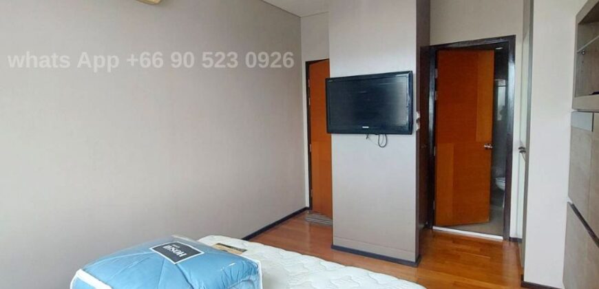 Modern 2-Bedroom Condo for Rent, wide balcony ideal for remote work, in Sathorn