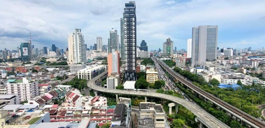 Modern 2-Bedroom Condo for Rent, wide balcony ideal for remote work, in Sathorn