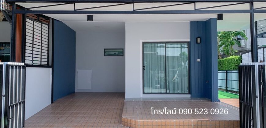 ขายทาวน์โฮม รีโนเวทแล้ว ถนนกาญจนาภิเษก ซอยกิ่งแก้ว 4 ห้องนอน 3.2 ล้าน ฟรีโอน